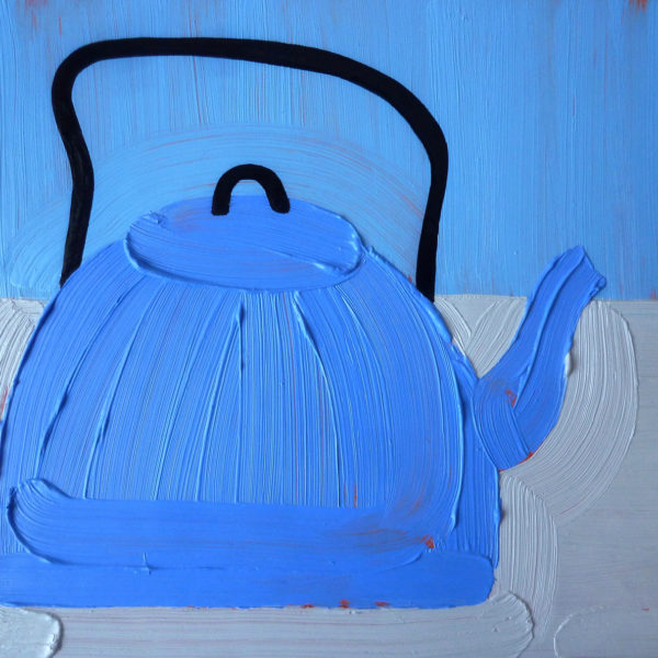 Still life with enamel dishes_oil on cardboard_artist Tatiana Sereda_details_Kettle