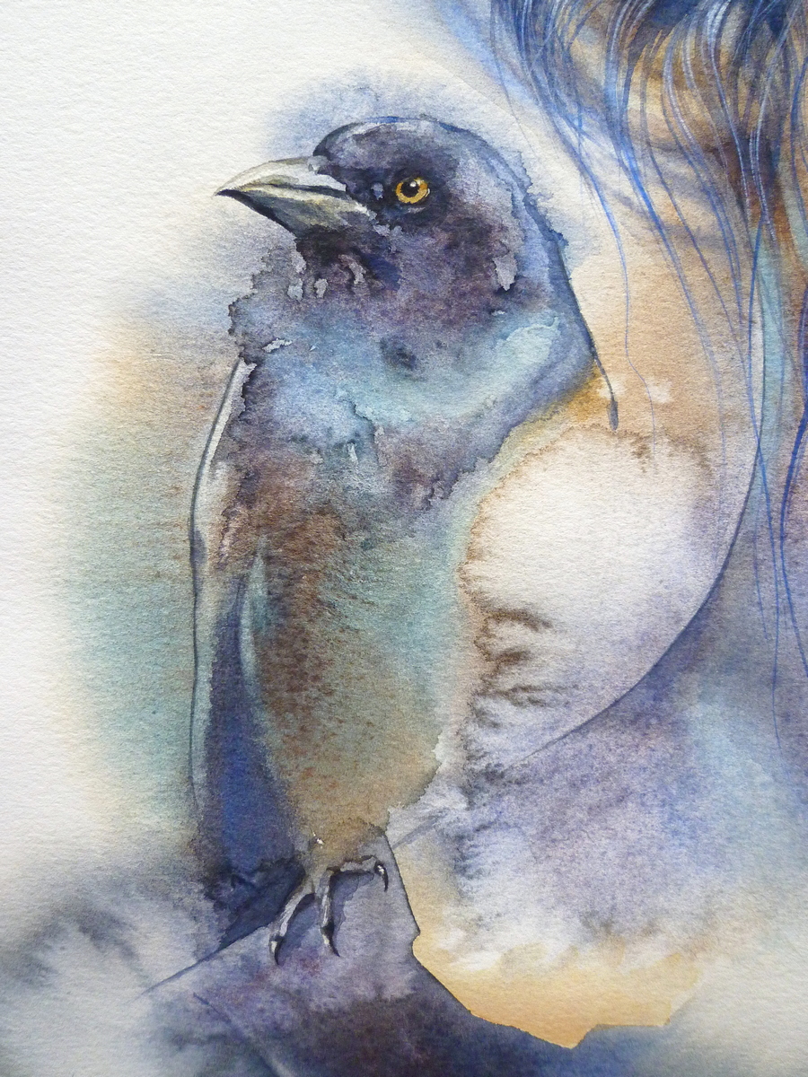 Russia_artist Sereda Tatiana_Watercolor_I can become everything if I want_details