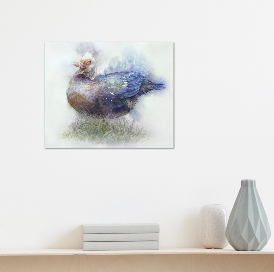 talking  goose_watercolor on paper_artist Tatiana Sereda_30,7x25,2 cm_2023