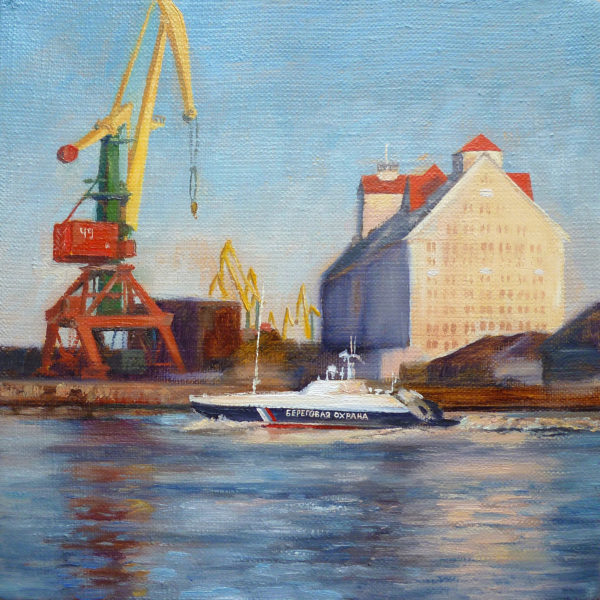 Калининградский порт. Холст, масло.